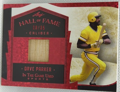DAVE PARKER 2022 Leaf In The Game Used HoF BAT Relic PATCH #/35 Pirates Reds A's