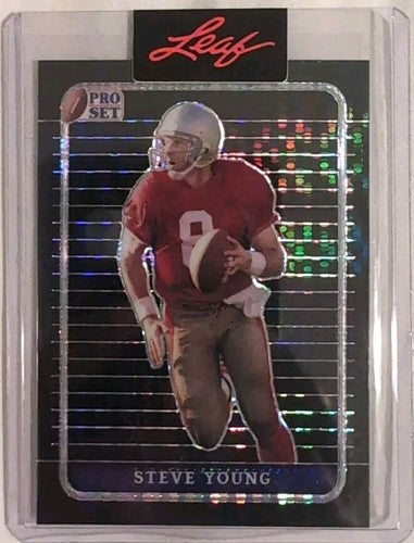 STEVE YOUNG 2024 Leaf Pro Set Metal Pre-Production PROOF BLACK PULSAR #1/1 49ers