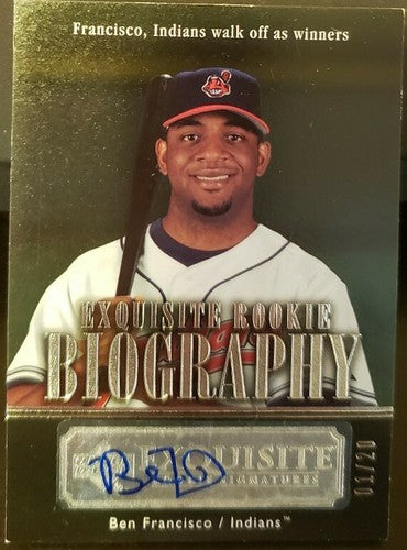 BEN FRANCISCO 2007 Exquisite Rookie Signatures AUTO SP #01/20 Indians EBAY 1/1