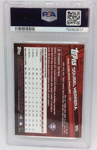 ODUBEL HERRERA 2019 Topps Archives Signature Series 2017 AUTO 1/1 Phillies PSA 7