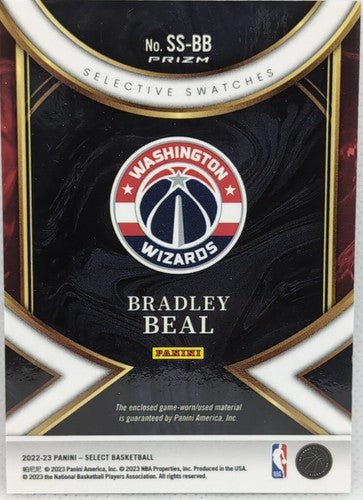 BRADLEY BEAL 2022-23 Panini Select Game Used Jersey Relic PRIZM SP Suns Wizards