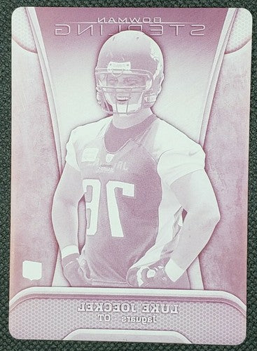 LUKE JOECKEL 2013 Topps Bowman Sterling RC PRINTING PLATE #1/1 Jaguars Seahawks