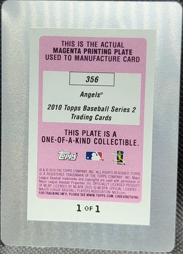 MIKE SCIOSCIA 2010 Topps Franchise History PRINTING PLATE SP #1/1 Angels One of
