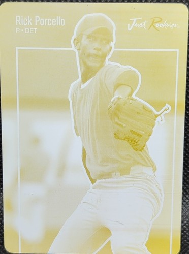 RICK PORCELLO 2007 Just Minors Rookies RC PRINTING PLATE SP #1/1 Tigers Red Sox