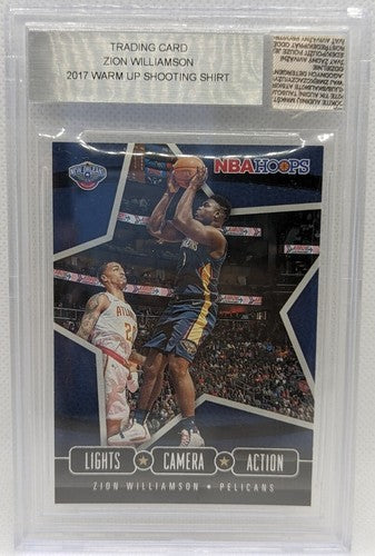 ZION WILLIAMSON 2020-21 Panini Hoops BGS 2017 Jersey Shooting Shirt Laundry Tag