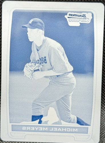 MICHAEL MEYERS 2012 Bowman Draft Picks Prospects PRINTING PLATE SP #1/1 Red Sox