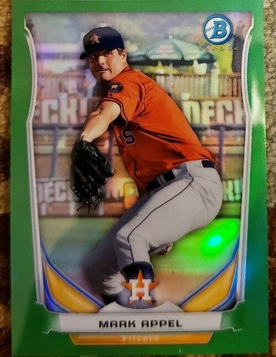 HOUSTON ASTROS LEADERS 2014 Bowman Chrome Mini Green Refractor SP /10 Mark Appel