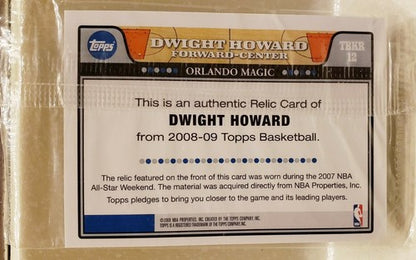 DWIGHT HOWARD 2008-09 Topps Sealed Retail Relic Game Worn Jersey SP Lakers Magic
