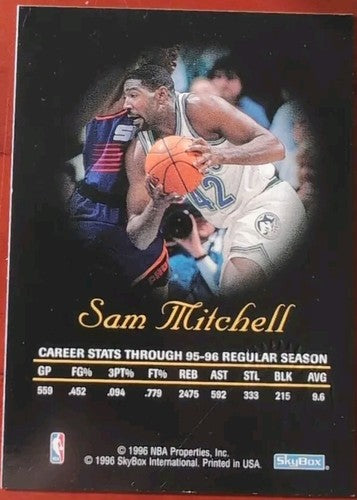 SAM MITCHELL 1996-97 SkyBox Premium Autographics AUTO SP Timber Wolves Pacers
