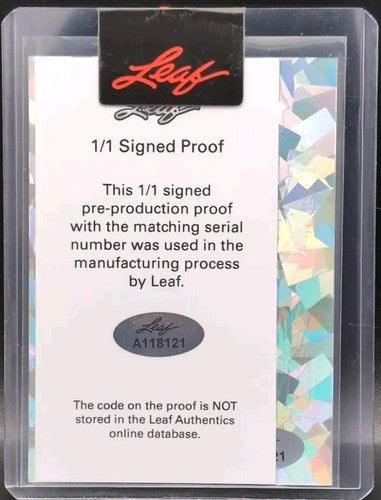 KENNEDY CHANDLER 2022-23 Leaf Optichrome Optimal Effort PROOF AUTO 1/1 Grizzlies