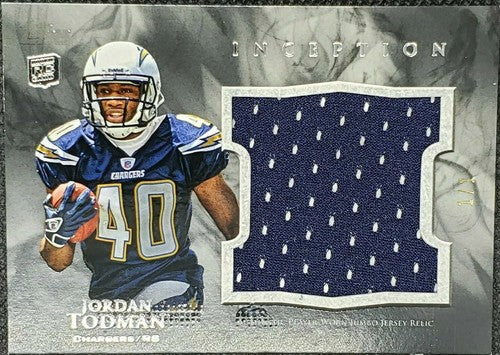 JORDAN TODMAN 2011 Topps Inception RC JUMBO JERSEY Platinum #1/1 Chargers One of
