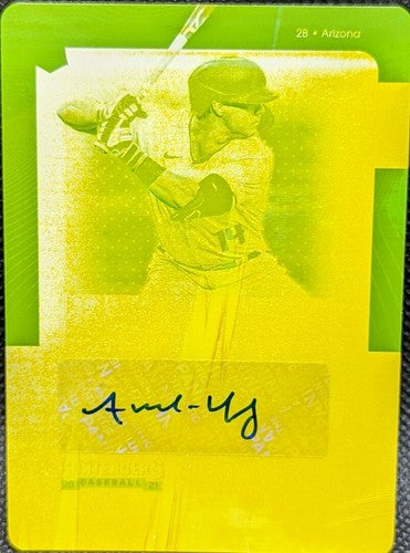 ANDY YOUNG 2021 Panini Contenders RC AUTO PRINTING PLATE SP #1/1 Diamondbacks of