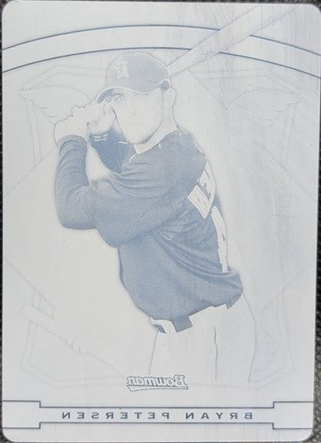 BRYAN PETERSEN 2009 Topps Bowman Sterling RC PRINTING PLATE #1/1 Marlins One of