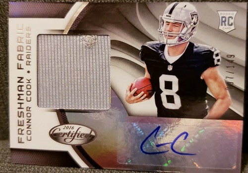 CONNOR COOK 2016 Certified Dual AUTO Jersey Letter Number PATCH SP #/149 Raiders