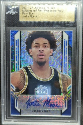JUSTIN MOORE 2021-22 Leaf Metal RC AUTO PRE-PRODUCTION PROOF SP 1/1 Villanova of