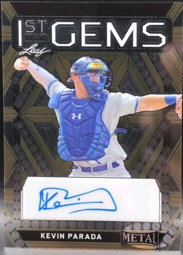KEVIN PARADA 2022 Leaf Metal 1st Round Gems RC AUTO PROOF CLEAR GOLD SP 1/1 Mets