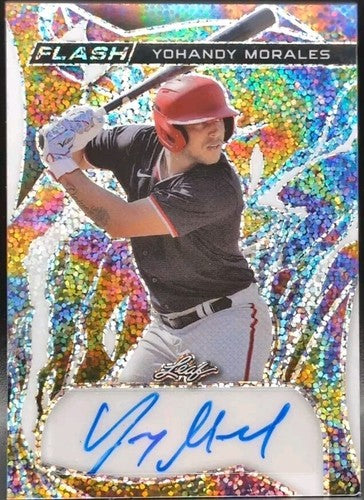 YOHANDY MORALES 2023 Leaf Eclectic Flash RC AUTO OIL SPILL SPARKLE 1/1 Nationals