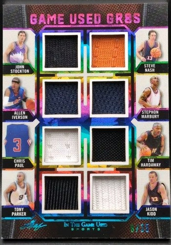 Allen IVERSON KIDD NASH John STOCKTON Chris PAUL 2024 Leaf GR8s Game Used JERSEY