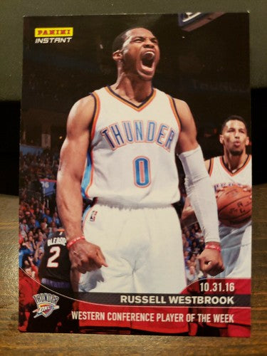 RUSSELL WESTBROOK 2016-17 Panini Instant Redemption #47 SP #/82 Thunder Rockets