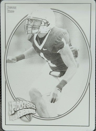 JUSTIN KING 2008 UD Upper Deck Heroes RC PRINTING PLATE SP 1/1 Rams Colts One of