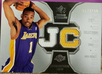 JAVARIS CRITTENTON 2007-08 SP Rookie Threads Dual Jersey Silver #/199 Lakers JC