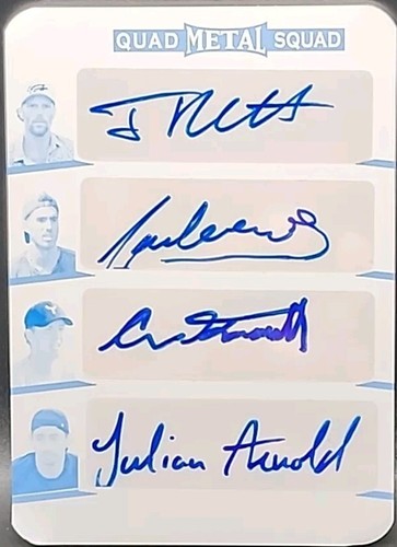 Travis RETTENMAIER Julian ARNOLD + 2024 Pickleball QUAD AUTO PRINTING PLATE #1/1