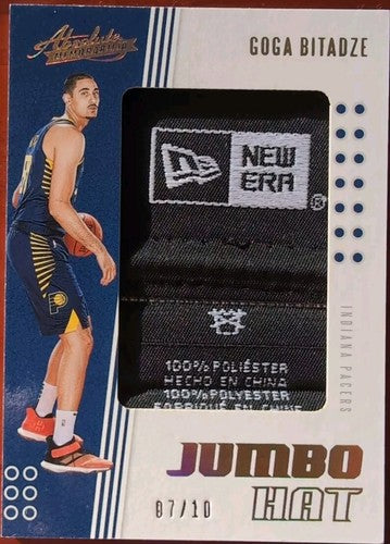 GOGA BITADZE 2019-20 Panini Absolute RC JUMBO HAT LAUNDRY TAG LOGO PATCH /10 Cap