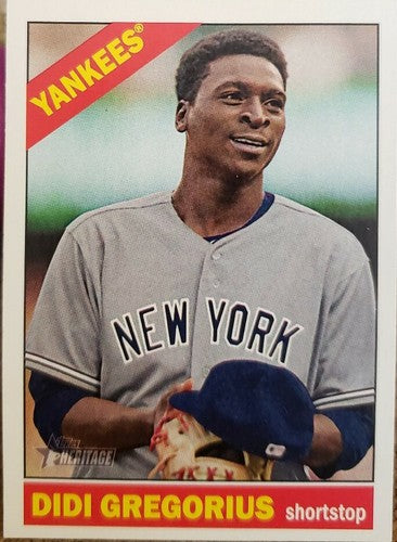 DIDI GREGORIUS 2015 Topps Heritage Bubble Gum Stain Back Variation SP NYY #109