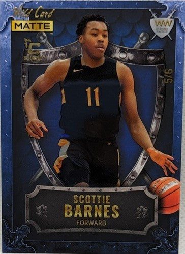 SCOTTIE BARNES 2022-23 Wild Card Matte Weekend Warriors Chase RC BLUE /6 Raptors