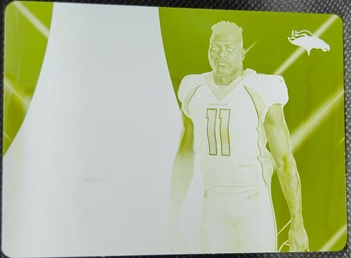 CARLOS HENDERSON 2017 Panini Rookies Stars PRINTING PLATE SP #1/1 Broncos One of