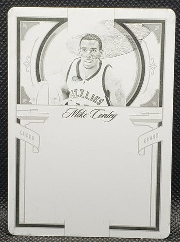 MIKE CONLEY Jr. 2009-10 Playoff National Treasures PRINTING PLATE #1/1 Grizzlies
