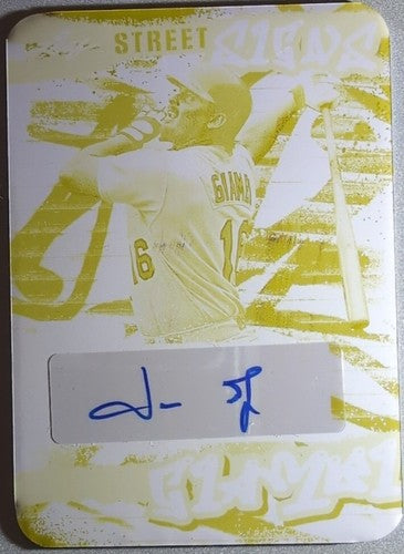JASON GIAMBI 2023 Leaf Vivid Street Signs AUTO PRINTING PLATE SP 1/1 A's Yankees