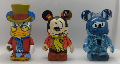 9 Disney 3" Vinylmation Mickey's Christmas Carol LOT Scrooge McDuck Goofy Ghosts