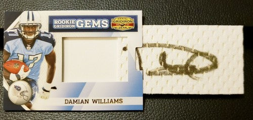 DAMIAN WILLIAMS 2010 Panini Gridiron Gear RC Pull-Out AUTO JERSEY SP /206 Titans