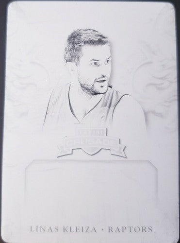 LINAS KLEIZA 2012-13 National Treasures PRINTING PLATE #1/1 of 1 Crusade Raptors