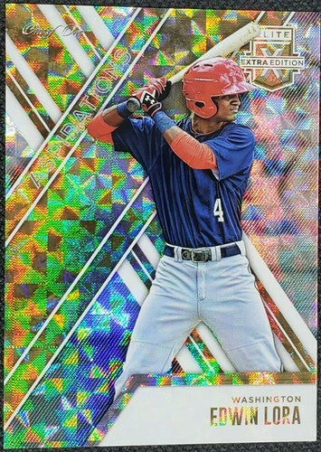 EDWIN LORA 2017 Elite Extra Edition Aspirations GOLD PARALLEL RC #1/1 Nationals