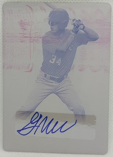 GABRIEL MIRANDA 2021 Leaf Perfect Game Gameday AUTO PRINTING PLATE SP #1/1 TCU