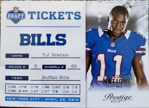 T.J. GRAHAM 2012 Panini Playoff Prestige The National Parallel #1/5 TJ EBAY 1/1