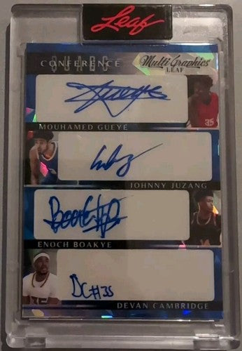 Johnny JUZANG Mouhamed GUEYE BOAKYE CAMBRIDGE 2022-23 MultiGraphics QUAD AUTO 35
