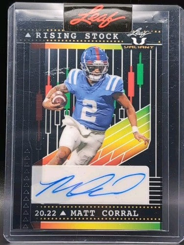 MATT CORRAL 2022 Leaf Valiant RC Pre-Production PROOF AUTO CLEAR SP 1/1 Panthers