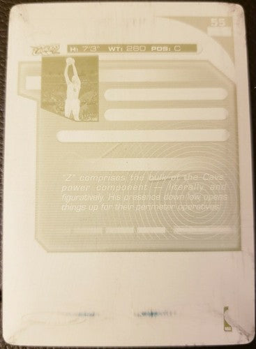 ZYDRUNAS ILGAUSKAS 2004-05 Topps Total Cyan PRINTING PLATE Back SP #1/1 Cavs #55
