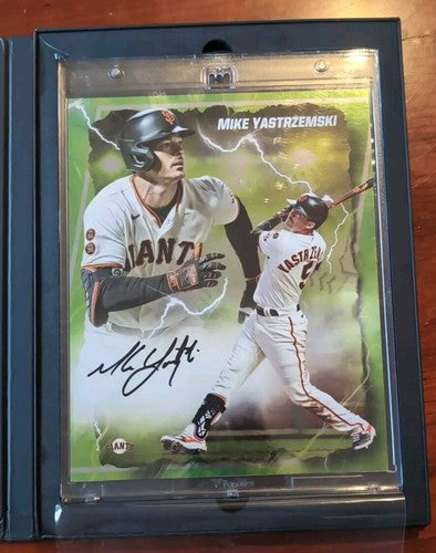 MIKE YASTRZEMSKI 2024 Fanatics Under Wraps MLB Emanate AUTO GREEN SP #/99 Giants