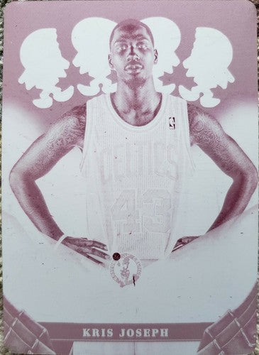 KRIS JOSEPH 2012-13 National Treasures PRINTING PLATE 1/1 of 1 Preferred Celtics