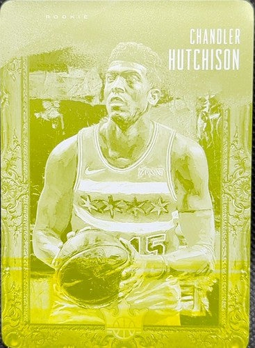 CHANDLER HUTCHISON 2018-19 Panini Court Kings PRINTING PLATE #1/1 Bulls One of