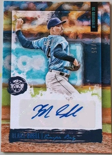 BLAKE SNELL 2022 Panini Diamond Kings AUTO Blue 4/25 Giants Rays Padres Jersey #