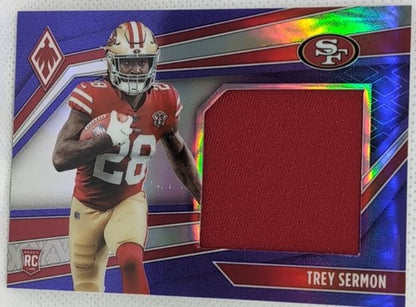 TREY SERMON 2021 Panini Phoenix RC JUMBO JERSEY PURPLE SP /99 49ers Niners Colts