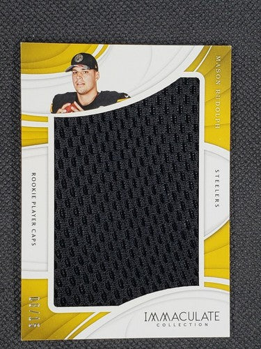 MASON RUDOLPH 2018 Panini Immaculate RC Player Jersey CAP HAT PATCH /15 Steelers