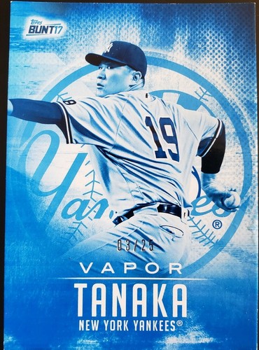 MASAHIRO TANAKA 2017 Topps Bunt Physical Redemption VAPOR Blue SP #03/25 Yankees