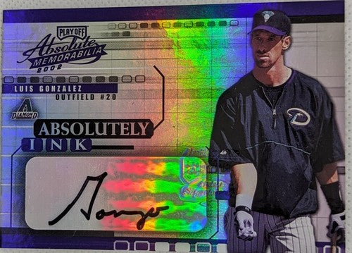 LUIS GONZALEZ 2002 Playoff Absolute Memorabilia Ink GONZO Nickname AUTO 1 Of 75