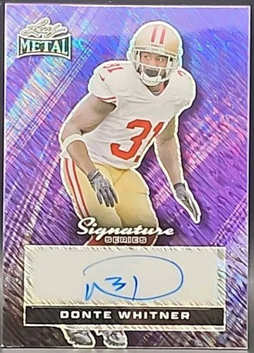 DONTE WHITNER 2024 Leaf Metal Signature Series AUTO BORDERLESS #1/1 49ers Bills